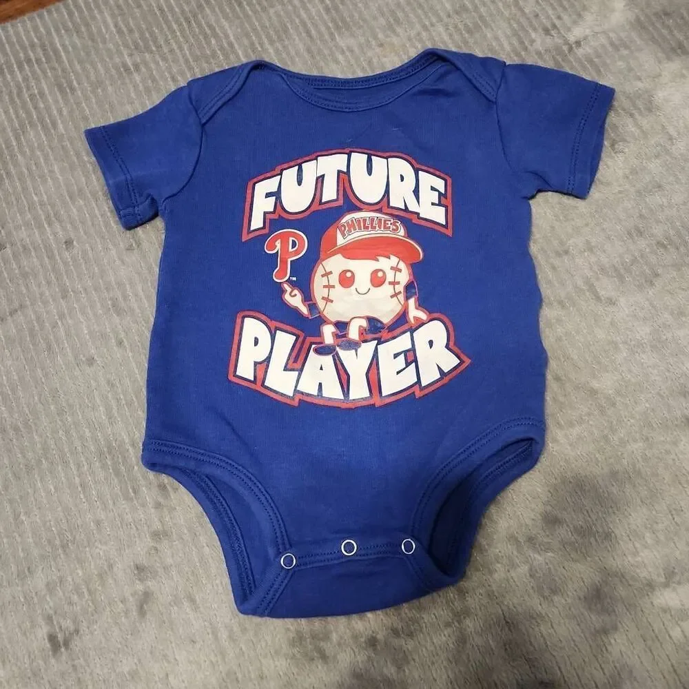 Philadelphia Phillies MLB Future Player Creeper Shirt Size 6/9 Months Bodysuit